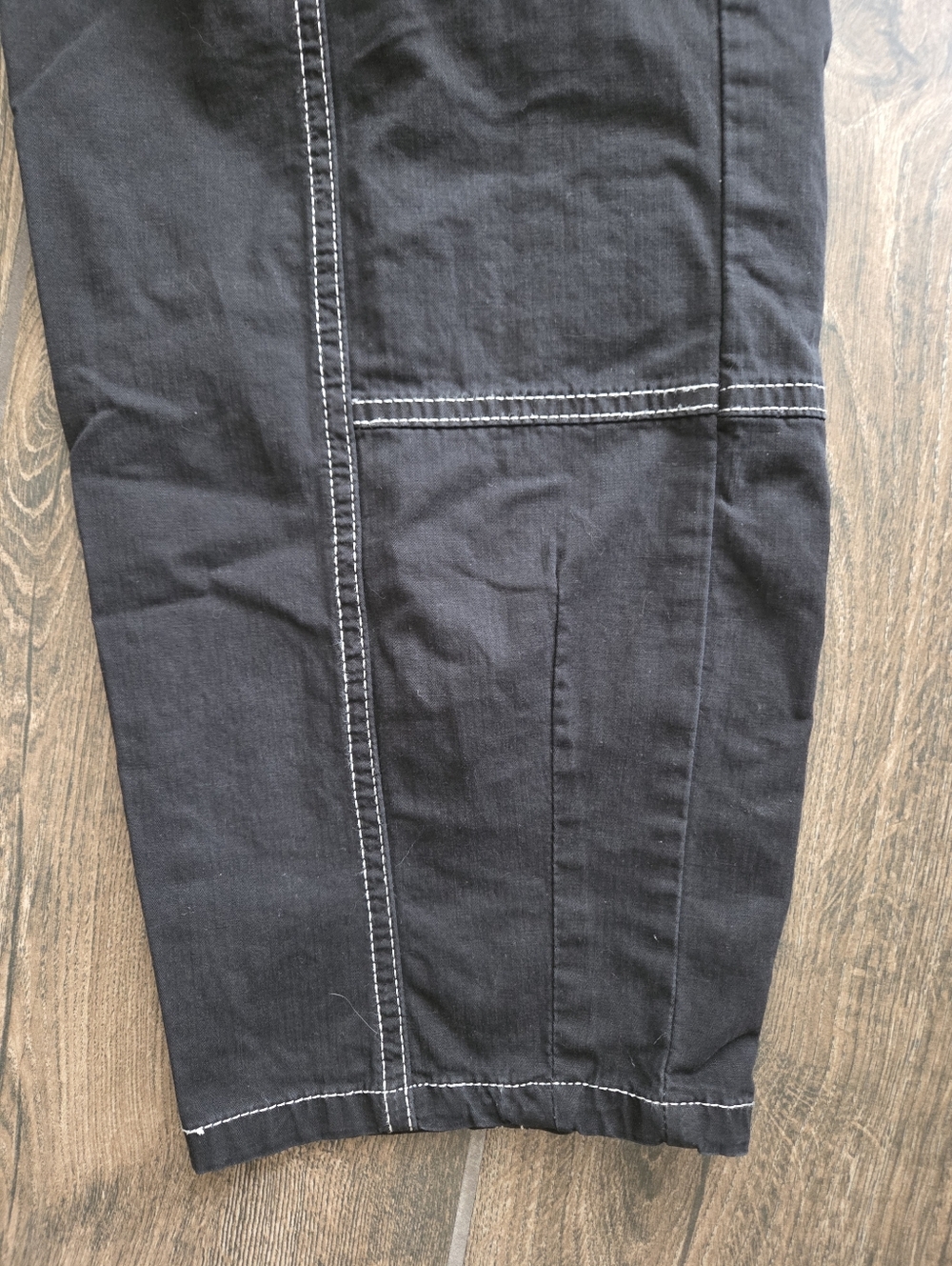 Anthropologie The Carson Utility Barrel Pants in Black Cargo High Rise Sz 6 - Picture 9 of 13